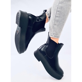 Botines Chelsea con suela gruesa Laos Black negro 4