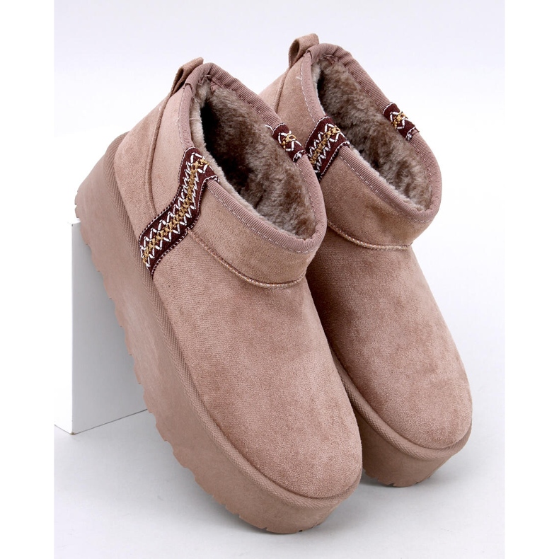 Botas de nieve con plataforma corta Weyan Khaki marrón 1