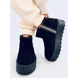 Botas de nieve cortas con plataforma Weyan Black negro 4