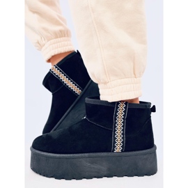 Botas de nieve cortas con plataforma Weyan Black negro 3