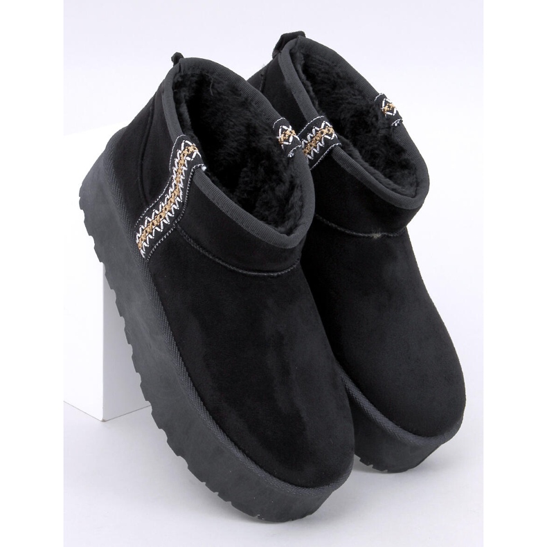 Botas de nieve cortas con plataforma Weyan Black negro 1