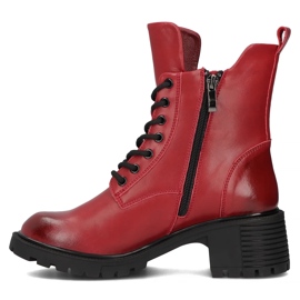Filippo DBT6501/24 Rd Botines de piel con tacón alto rojo 2