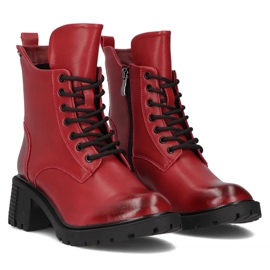 Filippo DBT6501/24 Rd Botines de piel con tacón alto rojo 3