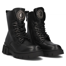 Filippo DBT6521/24 Bk Botas plataforma de piel, negro 3
