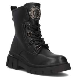 Filippo DBT6521/24 Bk Botas plataforma de piel, negro 1