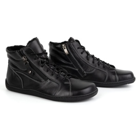 Olivier Zapatos mujer minimalistas descalzos piel invierno 1261 negro 4
