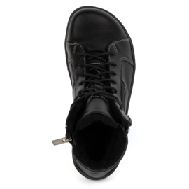 Olivier Zapatos mujer minimalistas descalzos piel invierno 1261 negro 7