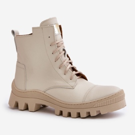 Zazoo 2831 Botas de Mujer Fabricadas en Piel Natural, Beige Claro 4