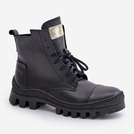 Zazoo 2831 Botas de Mujer Fabricadas en Piel Natural, Negro 6