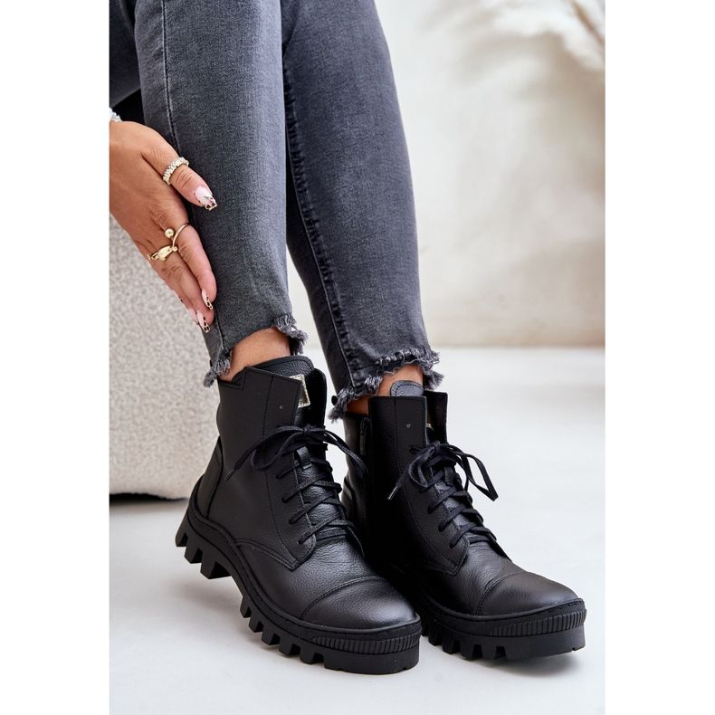 Zazoo 2831 Botas de Mujer Fabricadas en Piel Natural, Negro 2