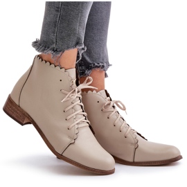 Zazoo 2964 Botas Planas Piel Beige 10