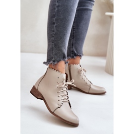 Zazoo 2964 Botas Planas Piel Beige 2