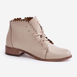 Zazoo 2964 Botas Planas Piel Beige 4
