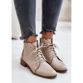 Zazoo 2964 Botas Planas Piel Beige 5
