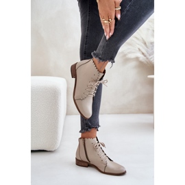 Zazoo 2964 Botas Planas Piel Beige 6