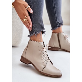 Zazoo 2964 Botas Planas Piel Beige 7