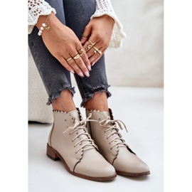 Zazoo 2964 Botas Planas Piel Beige 8
