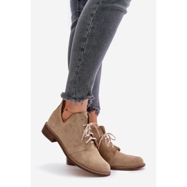 Zazoo 2959 Zapatos Oxford de ante con cordones y tacón plano Beige 1 Zazoo 2959 Zapatos Oxford de ante con cordones y tacón plano Beige 1