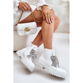 Botas Mujer Con Lazo Blanco Ocenttia 9