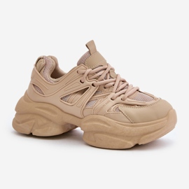 Zapatillas de mujer Amoserna beige con suela gruesa 4