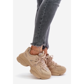 Zapatillas de mujer Amoserna beige con suela gruesa 1