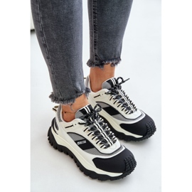 Zapatillas de Mujer de Piel con Plataforma Big Star OO274A220 Sistema HI-POLY Blanco y Negro 5