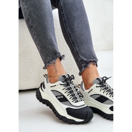 Zapatillas de Mujer de Piel con Plataforma Big Star OO274A220 Sistema HI-POLY Blanco y Negro 11