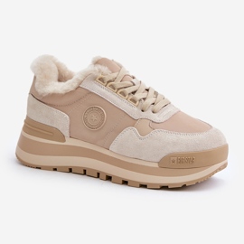 Zapatillas aislantes de mujer con plataforma Big Star OO274A214 Beige 5
