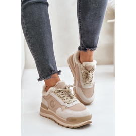 Zapatillas aislantes de mujer con plataforma Big Star OO274A214 Beige 4