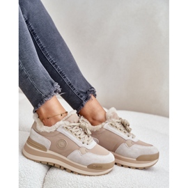 Zapatillas aislantes de mujer con plataforma Big Star OO274A214 Beige 10