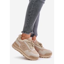 Zapatillas aislantes de mujer con plataforma Big Star OO274A214 Beige 1 Zapatillas aislantes de mujer con plataforma Big Star OO274A214 Beige 1