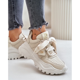 Deportivas Mujer Piel Beige CheBello 4583 4