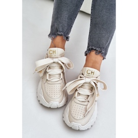 Deportivas Mujer Piel Beige CheBello 4583 14