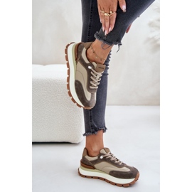 Deportivas de Mujer con Plataforma Fabricadas en Piel Natural Vinceza 41465 Beige 6