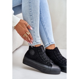 Zapatillas de mujer aislantes con piel de oveja Big Star OO274A443 Negro 8