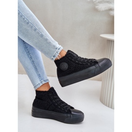 Zapatillas de mujer aislantes con piel de oveja Big Star OO274A443 Negro 9