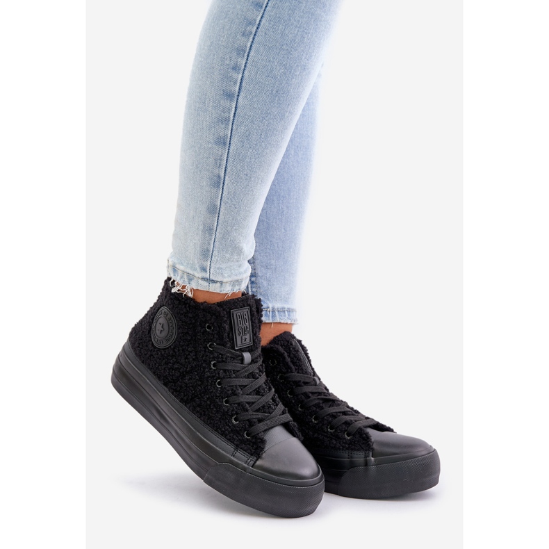 Zapatillas de mujer aislantes con piel de oveja Big Star OO274A443 Negro 1