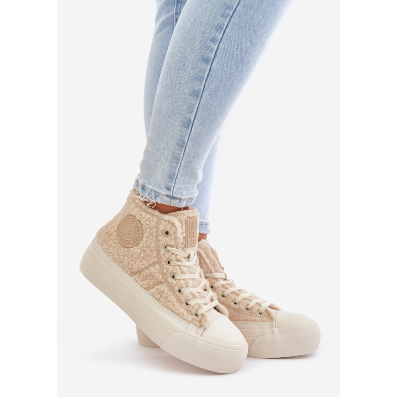 Zapatillas de mujer aislantes con piel de oveja Big Star OO274A444 Beige 1 Zapatillas de mujer aislantes con piel de oveja Big Star OO274A444 Beige 1
