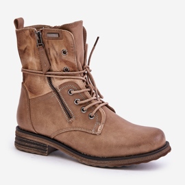 Botas de Trabajo Mujer Beige Oscuro Perfecto 4