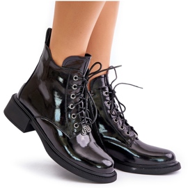 Botines de charol con aislamiento, Negro Bellani 10