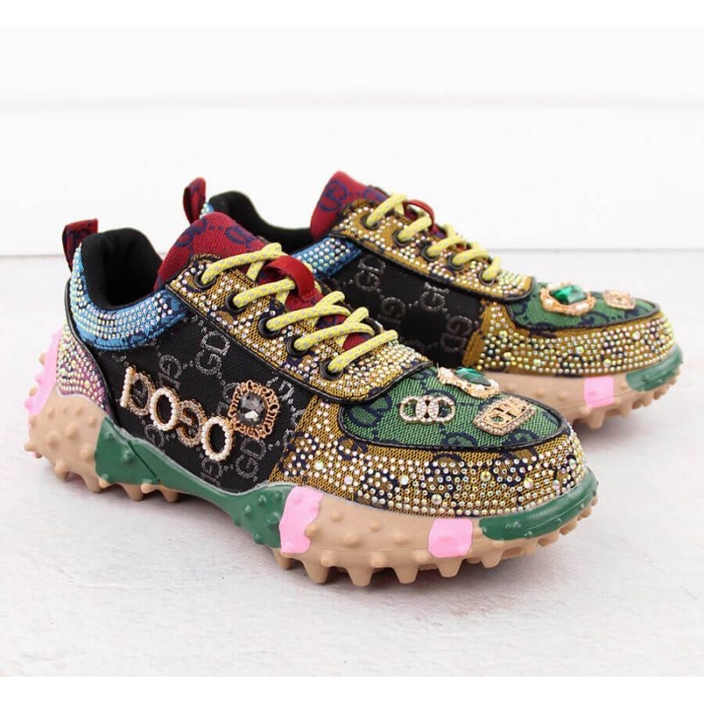 Zapatos Potocki, ricamente decorados 16324 WOL275A multicolor 2