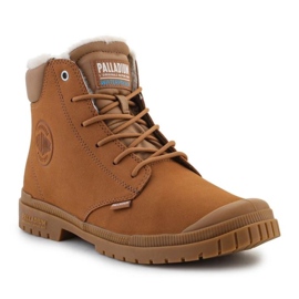 Zapatos impermeables de cuero con puños palladium sp20 wl 79067-257-m caoba marrón 1