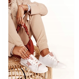 Big Star Zapatillas de deporte femenino con una estrella estrella DD274691 White and Pink blanco 5