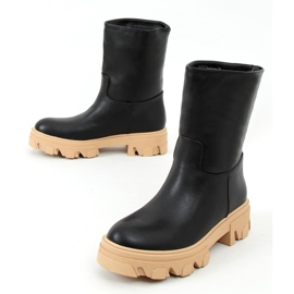 Botas con parte superior recta Seneh BLACK (camel) negro 1 Botas con parte superior recta Seneh BLACK (camel) negro 1