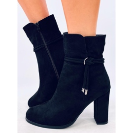 Botines Minnai de ante negro 2