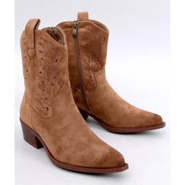 Austen Botas cowboy caladas caqui marrón 1