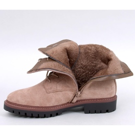 Simmer Botines con cordones de ante caqui beige 2