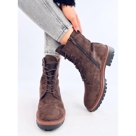 Botines con cordones de ante Simmer Brown marrón 5