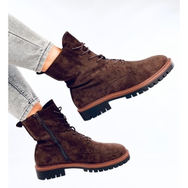 Botines con cordones de ante Simmer Brown marrón 6
