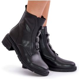 Botines Piel Cremallera Negro Olidrila 10